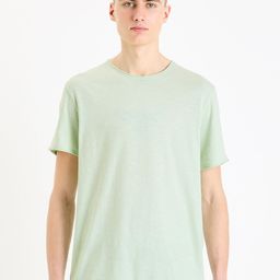 Celio Round Neck Short Sleeves Raw Edge T-shirt-image-71