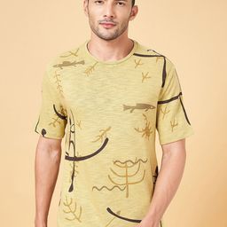 7 Alt by Pantaloons Men Abstract Printed Cotton T-shirt-image-74