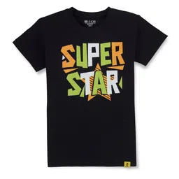 Gini and Jony Boys Typography Print Round Neck Cotton T-shirt-image-3