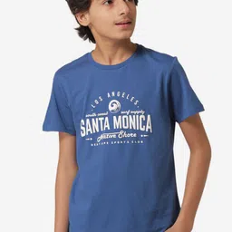 Red Tape Boys Blue Printed Round Neck T-shirt-image-96