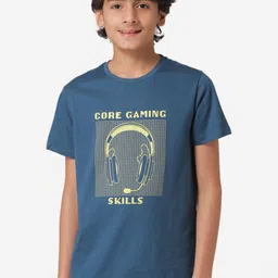 Red Tape Boys Blue Printed Round Neck T-shirt-image-59