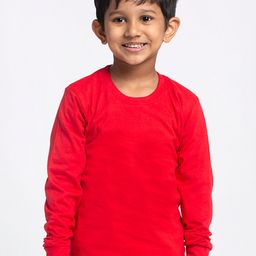 Friskers Boys Red Solid T-shirt-image-20