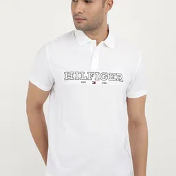 Tommy Hilfiger Men Typography Colourblocked High Neck T-shirt-image-36