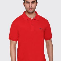 Obaan Men Red Polo Collar T-shirt-image-47