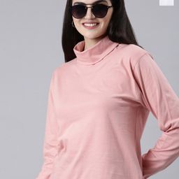 Kryptic Pack Of 2 High Neck Long Sleeves Cotton T-shirts-image-2
