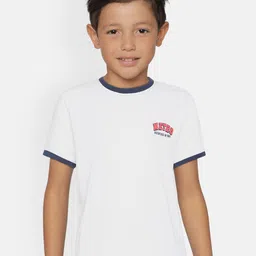 METRO KIDS COMPANY Boys White Organic Cotton Round Neck T-shirt-picture-46