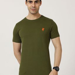 Masculino Latino Round Neck Regular Fit Cotton T-shirt-image-61