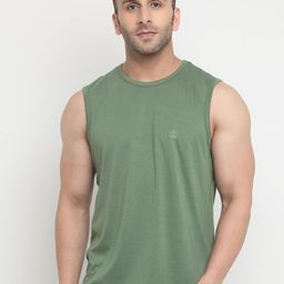 CHKOKKO Men Green Dri-FIT Training or Gym T-shirt-image-54