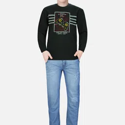 Palm Tree Boys Olive Green T-shirt-image-72