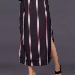 La Aimee Women Striped Straight Skirt-image-21