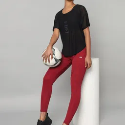 MKH Printed Extended Sleeves Dri-FIT Semi Sheer Relaxed Fit  Pockets Sports T-shirt-48