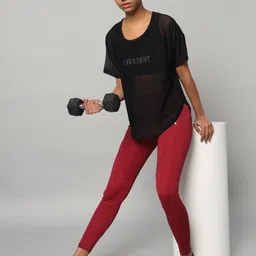MKH Typography Printed Extended Sleeves Semi Sheer Dri-FIT Pockets Sports T-shirt-35