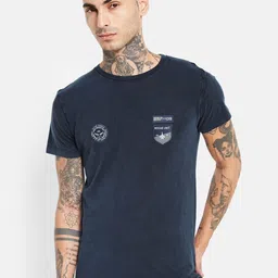Octave Round Neck Regular Fit Cotton T-shirt-image-25
