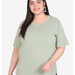 IN Love Round-Neck Cotton Plus Size T-shirt-picture-57