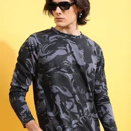 KETCH Abstract Printed Relaxed Fit T-shirt-image-47