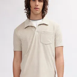 GANT Solid Polo Neck Regular Fit T-Shirt-image-94