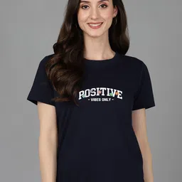 Adyavastram Typography Printed Round Neck Short Sleeves Cotton Regular T-shirt-image-79