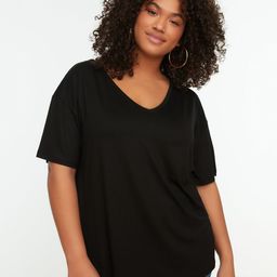 Trendyol V-Neck Drop Shoulder Sleeves Longline Top-picture-17