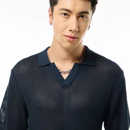 Bewakoof Men Self Design Polo Collar T- Shirt-image-43