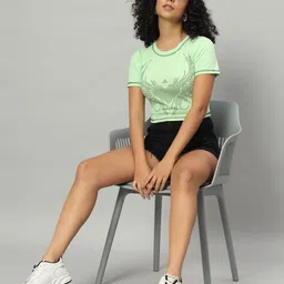 Funday Fashion Graphic Printed Crop T-shirt-image-17