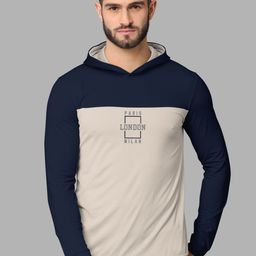 BULLMER Colourblocked Hooded Cotton T-shirt-picture-18