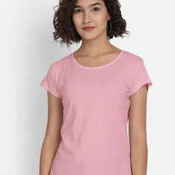 BE AWARA Women Pink Pure Cotton T-shirt-picture-18
