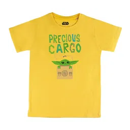 Star Wars by Wear Your Mind Boys Yellow & Green Yoda Printed T-shirt-11