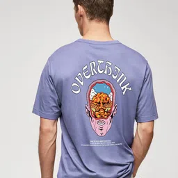 MISCHIEF MONKEY Printed Round Neck Short Sleeves Cotton T-shirt-image-51