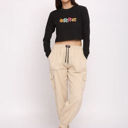 Pink Guava Typography Printed Crop Pure Cotton T-shirt-picture-12