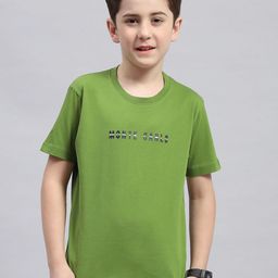 Monte Carlo Boys Typography Printed Round Neck Cotton T-shirt-53