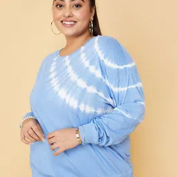max Plus Size Tie and Dyed Pure Cotton T-shirt-1