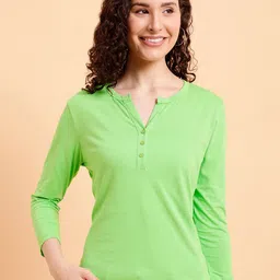 MINT STREET Henley Neck Pure Cotton T-shirt-picture-46