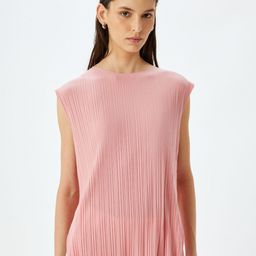 Koton Women V-Neck Extended Sleeves Pockets T-shirt-image-28