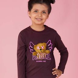 NUSYL Girls Teddy Bear Printed Round Neck T-Shirt-image-32