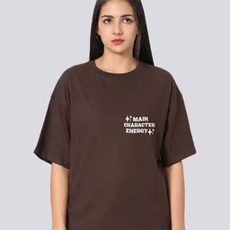 Besick Oversized Typography Printed Drop-Shoulder Sleeves Cotton T-shirt-image-52