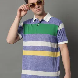 GET GOLF Men Striped Extended Sleeves Pockets T-shirt-image-98