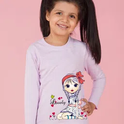 NUSYL Girls Graphic Printed T-shirt-picture-2