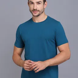 SLOWLORIS Round Neck Cotton T-shirt-image-51