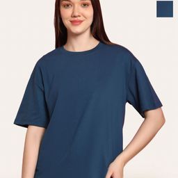 Fabflee Women 2 Drop-Shoulder Sleeves Pockets T-shirt-picture-1