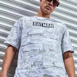 Bewakoof Heavy Duty 1.0 Official Dc Merchandise All Over Printed Oversized T-shirt-image-43