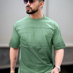 Maniac Men Abstract Printed Neck Cotton Oversized Tshirt-image-96