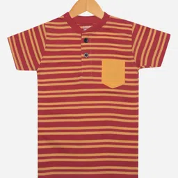 Dollar Champion Kidswear Boys Striped Pockets T-shirt-picture-3