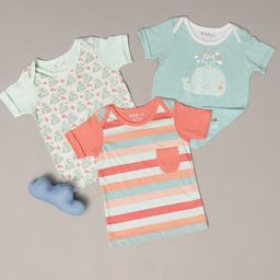 MiArcus Kids Multicoloured Pack of 3 Striped Pockets T-shirt-27