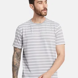 Octave Striped Round Neck Cotton T-shirt-picture-42