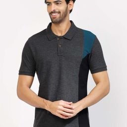 Kalt Colourblocked Polo Collar Casual T-shirt-picture-16
