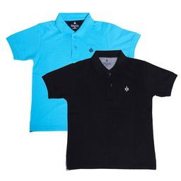 BAESD Boys Pack of 2 Polo Collar Cotton T-shirts-image-82