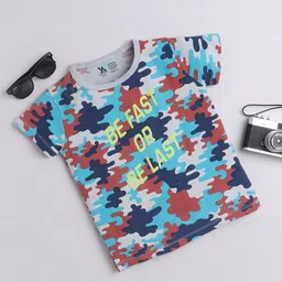 Yellow Apple Boys Printed Round-Neck T-shirt-image-84