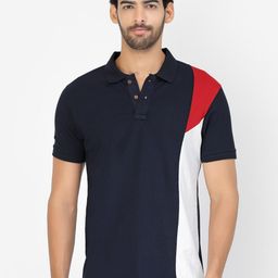 Kalt Colourblocked Polo Collar Casual T-shirt-picture-24