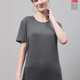 VIMAL JONNEY Pack Of 3 Round Neck Cotton Regular T Shirts-image-24