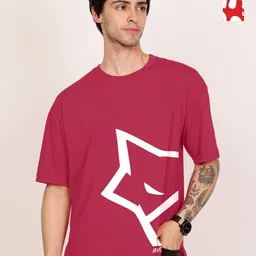 Leotude Men Pack Of 2 Typography Printed Round Neck Cotton Oversized T-shirts-image-42